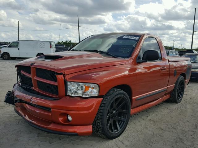 1D7HA16D55J586654 - 2005 DODGE RAM 1500 S ORANGE photo 2