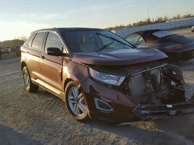 2FMTK3J91FBB47016 - 2015 FORD EDGE SEL BROWN photo 1