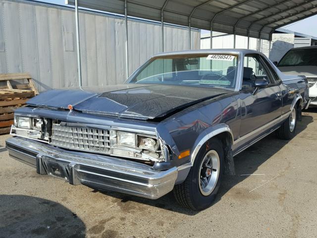 1GCCW80H6ER189465 - 1984 CHEVROLET EL CAMINO BLUE photo 2