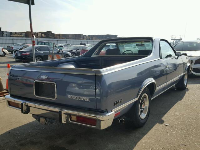 1GCCW80H6ER189465 - 1984 CHEVROLET EL CAMINO BLUE photo 4