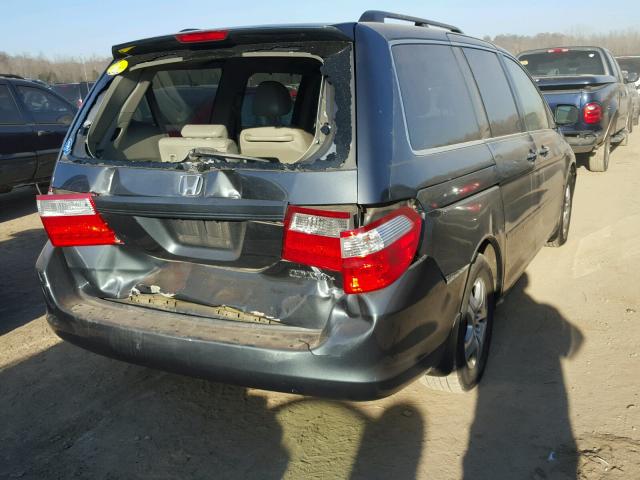 5FNRL38775B091682 - 2005 HONDA ODYSSEY EX BLUE photo 4