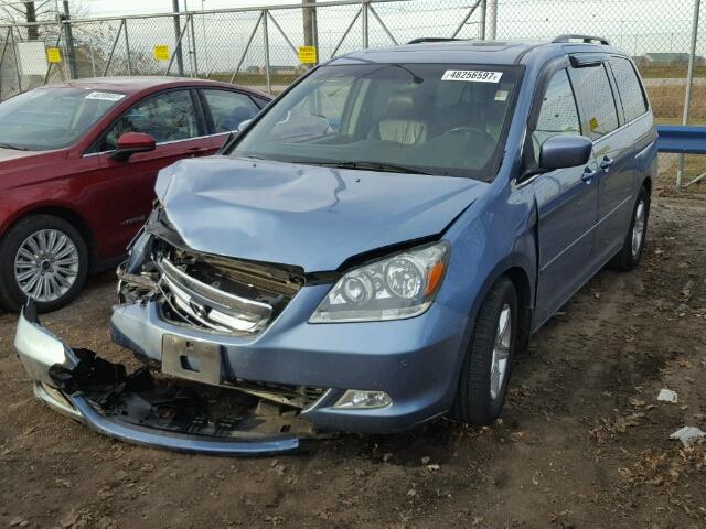 5FNRL38825B068786 - 2005 HONDA ODYSSEY TO BLUE photo 2