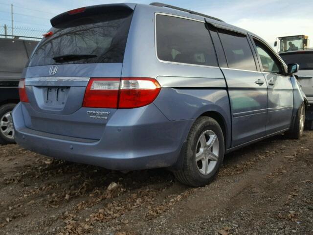 5FNRL38825B068786 - 2005 HONDA ODYSSEY TO BLUE photo 4