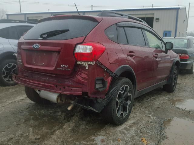 JF2GPAGC5D2882259 - 2013 SUBARU XV CROSSTR BURGUNDY photo 4