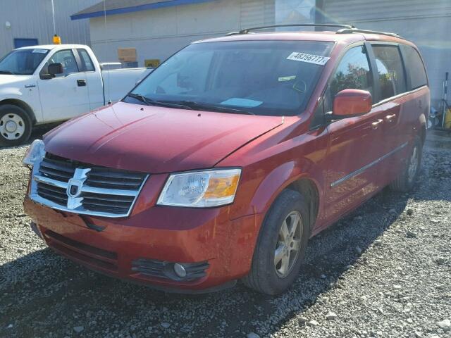 1D8HN54P28B166675 - 2008 DODGE GRAND CARA MAROON photo 2