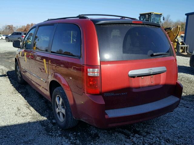 1D8HN54P28B166675 - 2008 DODGE GRAND CARA MAROON photo 3