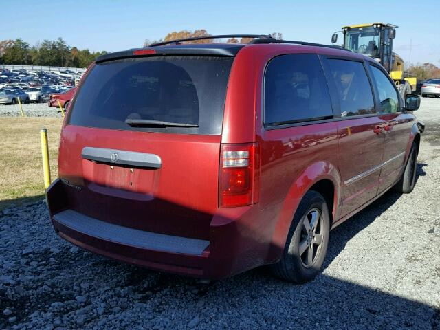 1D8HN54P28B166675 - 2008 DODGE GRAND CARA MAROON photo 4