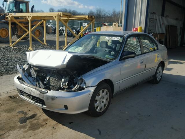 2HGEJ6619YH515755 - 2000 HONDA CIVIC BASE SILVER photo 2