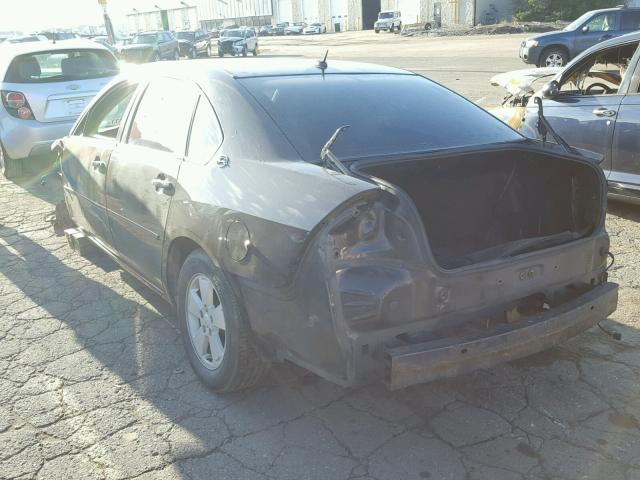 2G1WT58K389172506 - 2008 CHEVROLET IMPALA LT BLACK photo 3