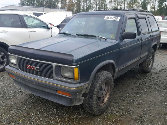 1GKDT13W7P2500674 - 1993 GMC S15 JIMMY GREEN photo 2