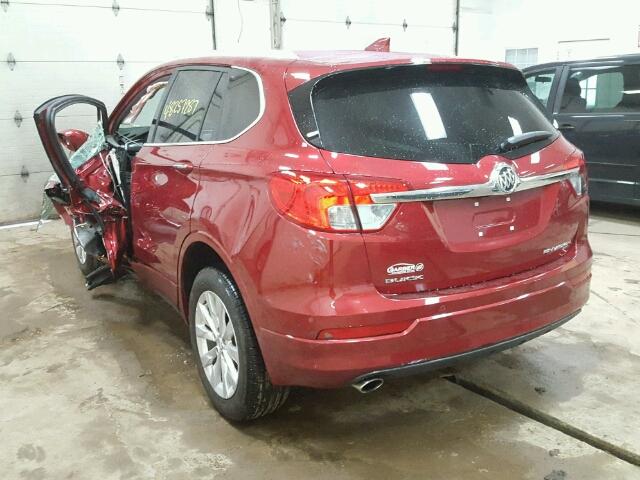 LRBFXDSAXHD116067 - 2017 BUICK ENVISION E RED photo 3