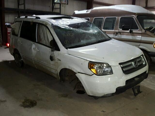 5FNYF18568B030172 - 2008 HONDA PILOT EXL WHITE photo 1