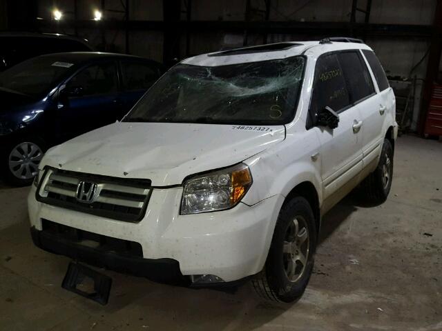 5FNYF18568B030172 - 2008 HONDA PILOT EXL WHITE photo 2