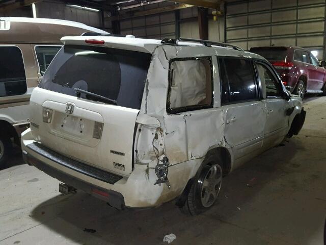 5FNYF18568B030172 - 2008 HONDA PILOT EXL WHITE photo 4