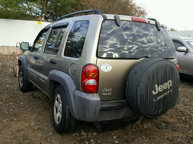 1J4GL48K63W574505 - 2003 JEEP LIBERTY SP GRAY photo 3