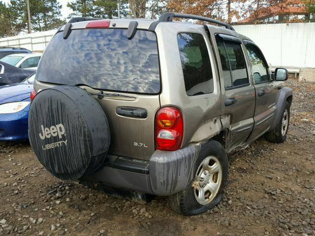1J4GL48K63W574505 - 2003 JEEP LIBERTY SP GRAY photo 4