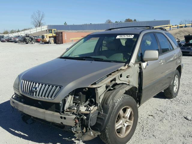 JT6HF10U2Y0133825 - 2000 LEXUS RX 300 BEIGE photo 2