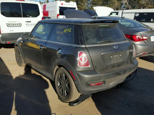 WMWSV3C57DT391040 - 2013 MINI COOPER S GRAY photo 3