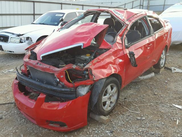 KL1TG56637B136954 - 2007 CHEVROLET AVEO LT RED photo 9