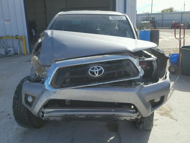 3TMLU4EN9EM155650 - 2014 TOYOTA TACOMA DOU SILVER photo 9