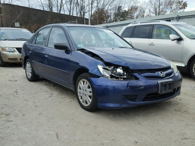 2HGES16554H624808 - 2004 HONDA CIVIC LX BLUE photo 1