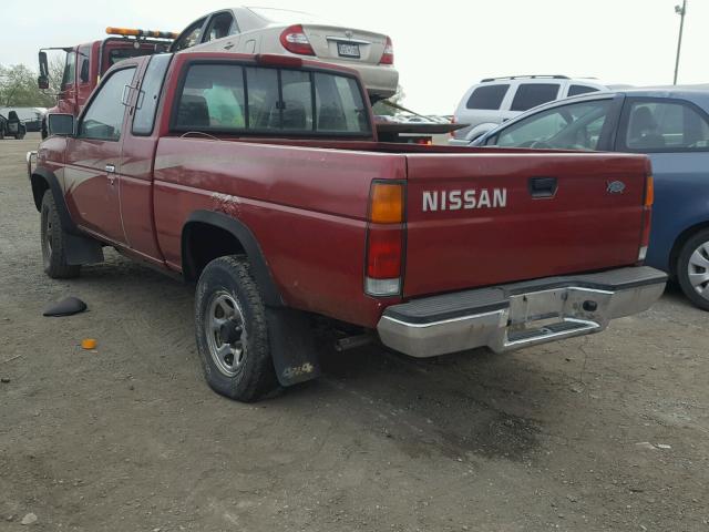 1N6SD16Y7RC371116 - 1994 NISSAN TRUCK KING RED photo 3