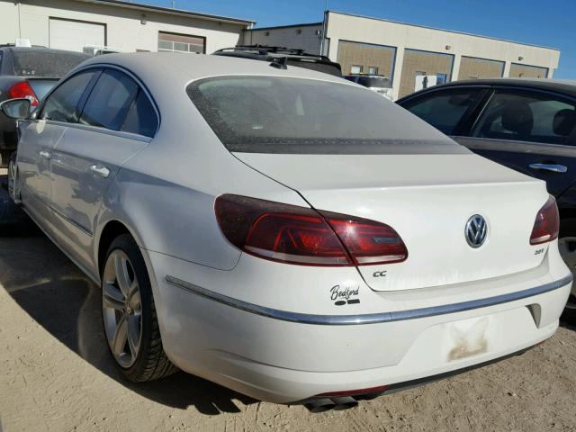 WVWBP7ANXDE534607 - 2013 VOLKSWAGEN CC SPORT WHITE photo 3