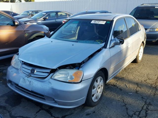 2HGES26752H502101 - 2002 HONDA CIVIC EX SILVER photo 2