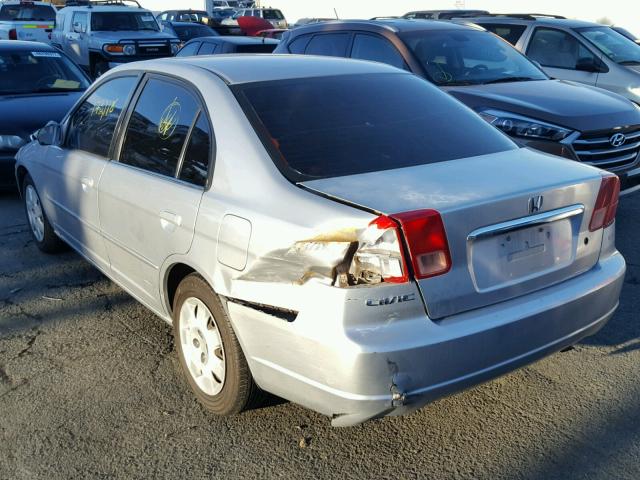 2HGES26752H502101 - 2002 HONDA CIVIC EX 银色 照片 3