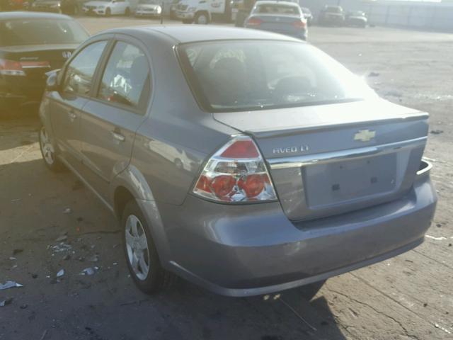 KL1TD5DE5AB049714 - 2010 CHEVROLET AVEO LS GRAY photo 3