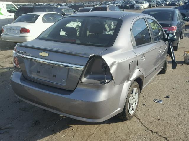 KL1TD5DE5AB049714 - 2010 CHEVROLET AVEO LS GRAY photo 4