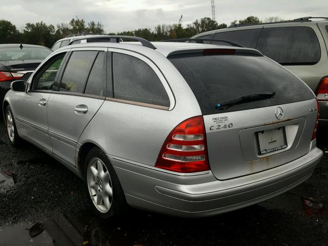 WDBRH81J03F352761 - 2003 MERCEDES-BENZ C 240 SPOR SILVER photo 3