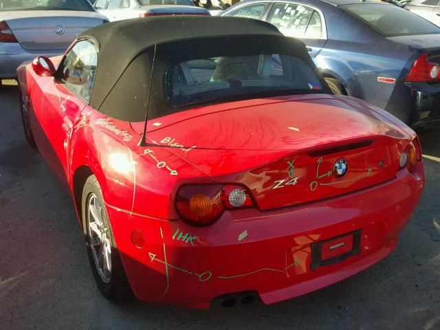 4USBT33483LS47070 - 2003 BMW Z4 2.5 RED photo 3