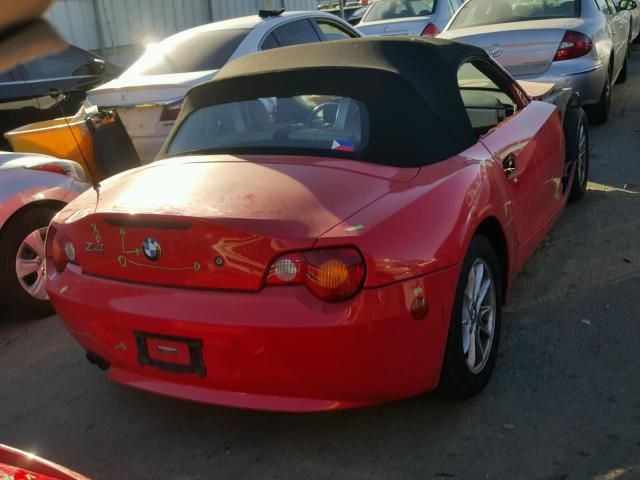 4USBT33483LS47070 - 2003 BMW Z4 2.5 RED photo 4