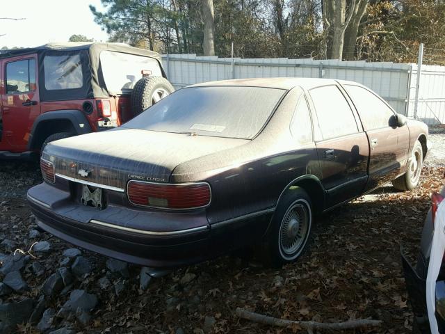 1G1BL52W4SR191461 - 1995 CHEVROLET CAPRICE CL 栗色 照片 4