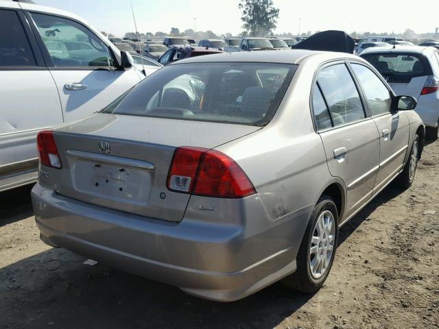 2HGES16515H590996 - 2005 HONDA CIVIC LX TAN photo 4