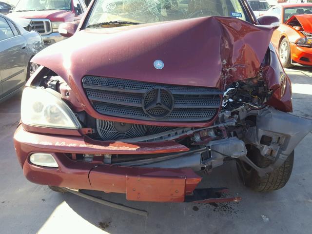 4JGAB54E92A342184 - 2002 MERCEDES-BENZ ML 320 BURGUNDY photo 7