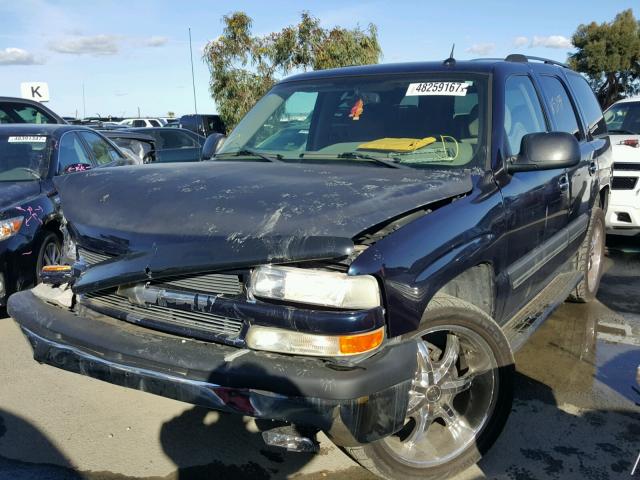 1GNEC13V35J195224 - 2005 CHEVROLET TAHOE C150 BLUE photo 2