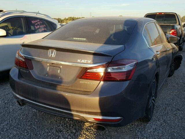 1HGCR2F55HA057383 - 2017 HONDA ACCORD SPO GRAY photo 4