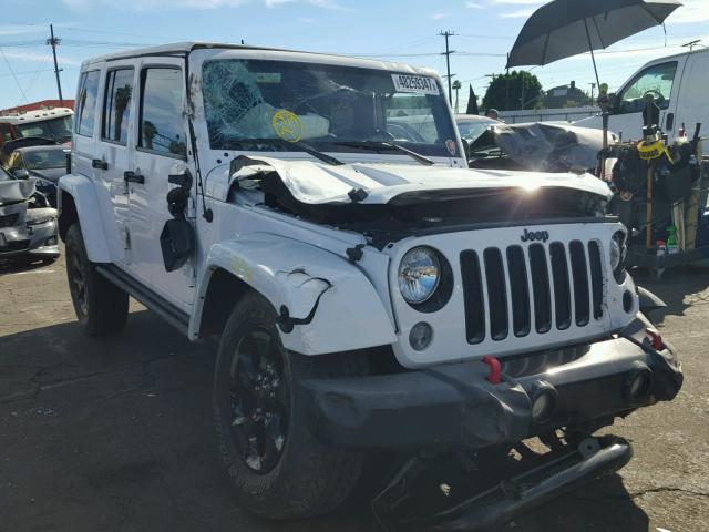 1C4HJWEG1FL699994 - 2015 JEEP WRANGLER U WHITE photo 1