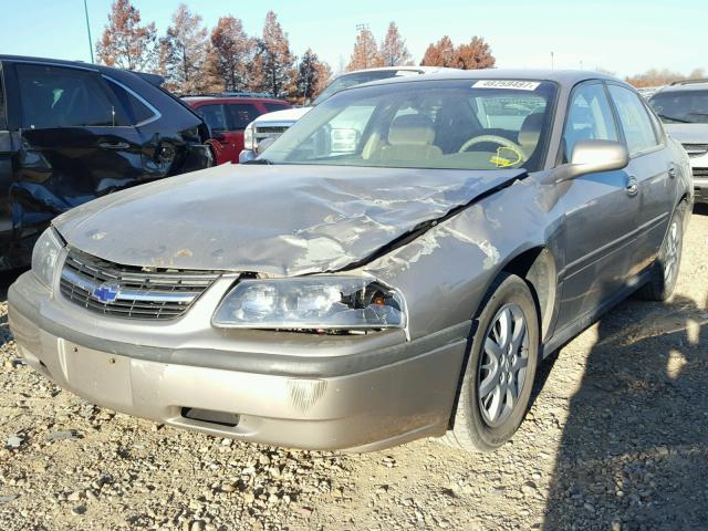 2G1WF55E719344953 - 2001 CHEVROLET IMPALA BROWN photo 2