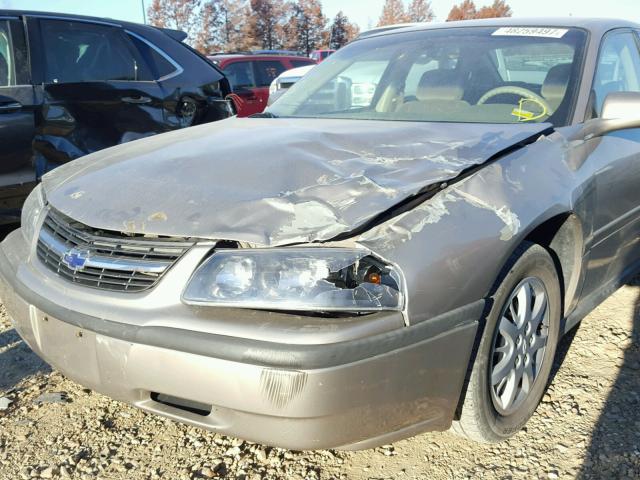 2G1WF55E719344953 - 2001 CHEVROLET IMPALA BROWN photo 9