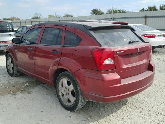 1B3HB48B98D728531 - 2008 DODGE CALIBER SX MAROON photo 3