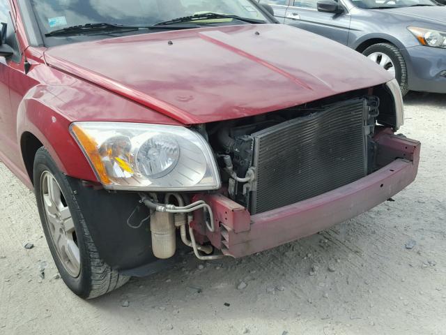 1B3HB48B98D728531 - 2008 DODGE CALIBER SX MAROON photo 9