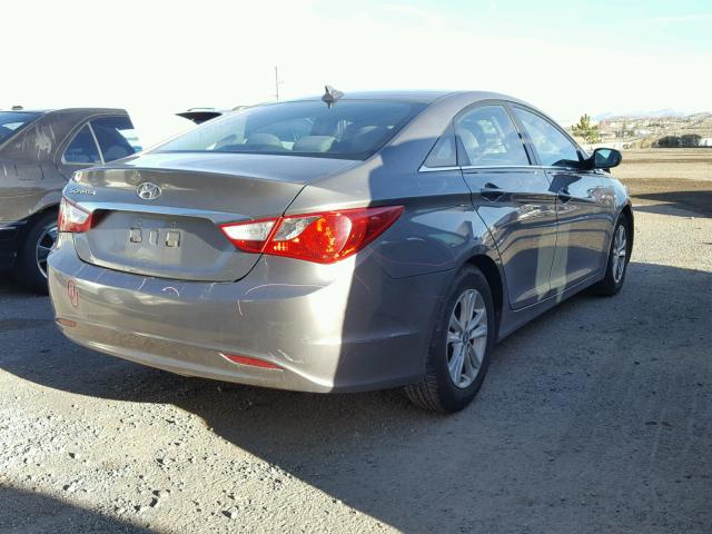 5NPEB4AC6DH654123 - 2013 HYUNDAI SONATA GLS GRAY photo 4