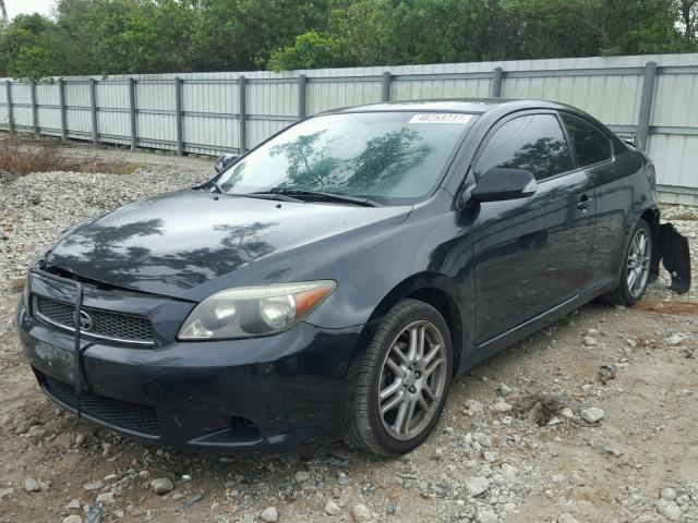 JTKDE177370180640 - 2007 TOYOTA SCION TC BLACK photo 2