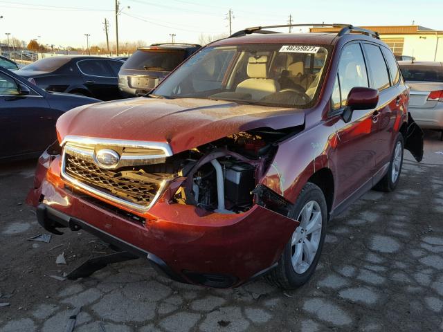 JF2SJADC1GH408035 - 2016 SUBARU FORESTER 2 RED photo 2