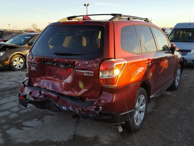 JF2SJADC1GH408035 - 2016 SUBARU FORESTER 2 RED photo 4