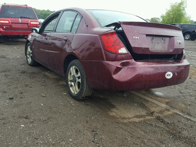 1G8AL52F93Z197559 - 2003 SATURN ION LEVEL MAROON photo 3
