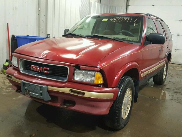 1GKDT13W1V2505379 - 1997 GMC JIMMY MAROON photo 2